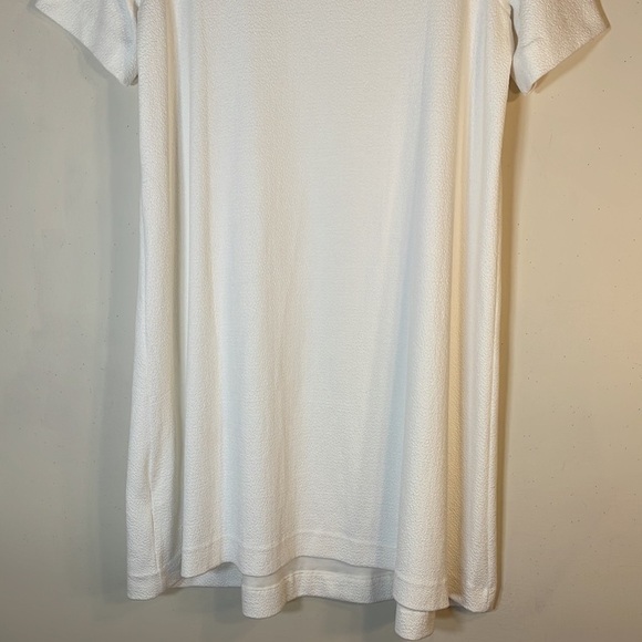 NWT. HATCH X J. Crew L/XL White Textured Short Sleeve Shift Maternity Dress. - Picture 10 of 10